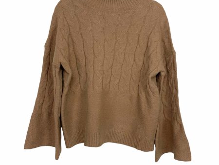 Mudpie Camel Cable Knit Bell Sleeve Sweater NWT- Size M Cheap