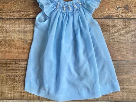 No Brand Blue Smocked Dress- Size 6M Cheap