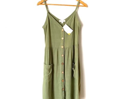 Beccal Green “Sweet Sound” Button Down Dress- Size S Online now