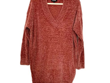 Express Dusty Rose Chenille V-Neck Sweater Dress- Size XS Sale