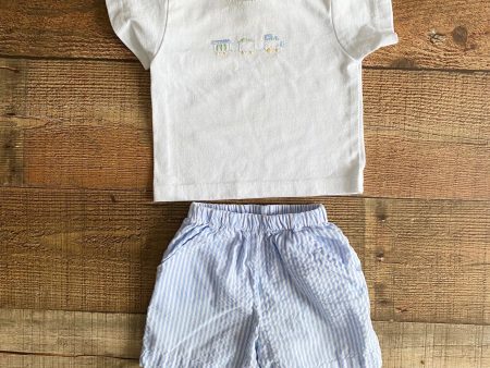 The Bailey Boys Train Tee Short Set- Size 6M Hot on Sale