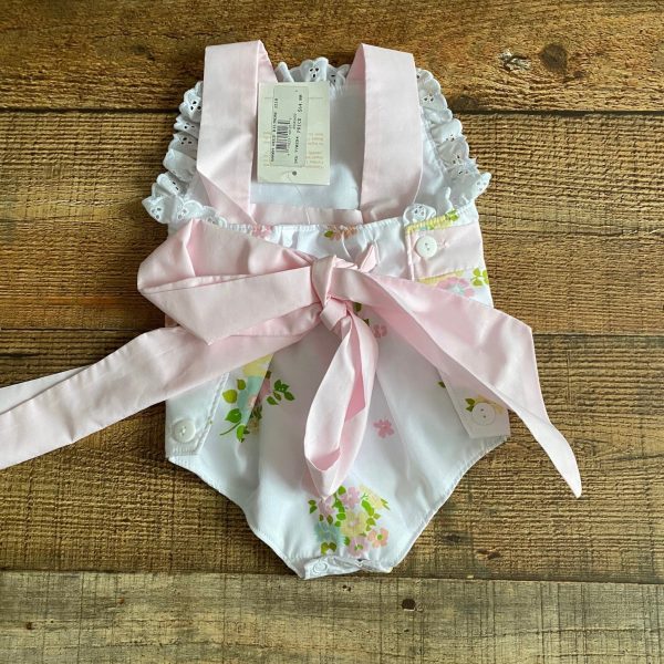 The Beaufort Bonnet Company Floral Back Bow Outfit NWT- Size 12-18M Fashion