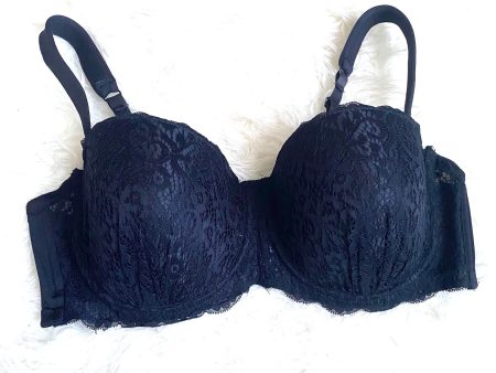 Kathy Ireland Intimates Black Lace Padded Bra- Size 40D on Sale