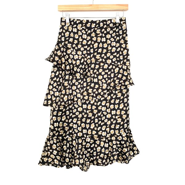 &Merci Elastic Waistband Animal Print Ruffle Tiered Skirt- Size S Cheap