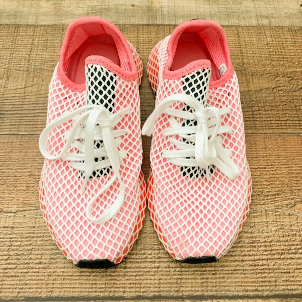 Adidas Chalk Pink Deerupt Netted Sneakers- Size 6.5 Like New Fashion