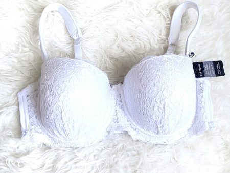 Kathy Ireland Intimates White Lace Padded Bra NWT - Size 40D For Discount