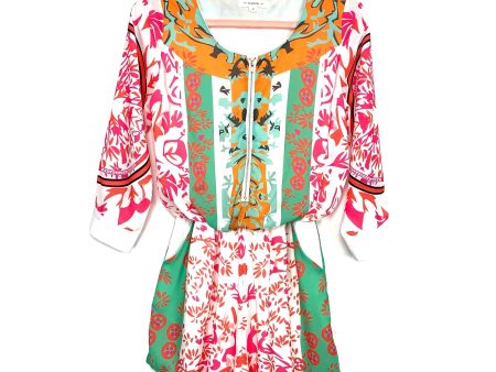 BD Collection Zipper Front Printed Romper- Size S (see notes) Online Sale