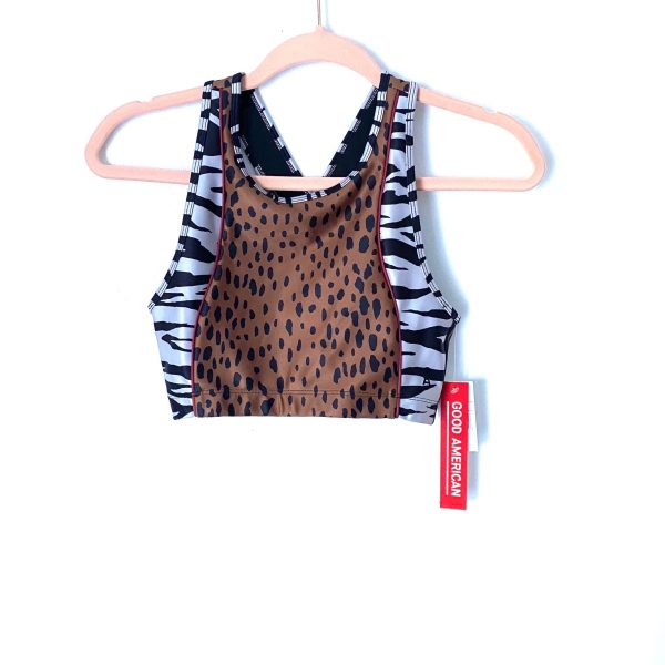 Good American Mixed Animal Print Sports Bra NWT- Size 2 (we have matching leggings) Online now