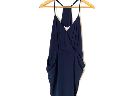 BCBG Navy Racerback Fitted Dress- Size S Online Hot Sale