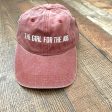 Authentic Pigment Maroon Garment Washed The Girl For The Job Baseball Cap Online