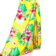 Impressions Yellow Hawaiian Print Cut Out Back Tie Double Front Slit Dress NWT- Size S For Discount