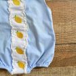 The Bella Bean Blue Lemon Romper- Size 6M(see notes) Online now