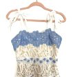 Foxiedox White Blue Halina Lace Bow Tied Strap Midi Dress NWT- Size S Cheap