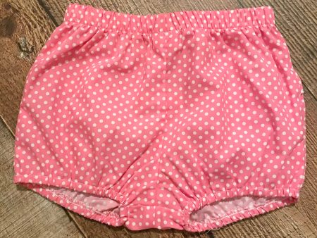 No Brand Pink and White Polka Dot Back Flower Detail Bloomers- Size 12M Online Hot Sale