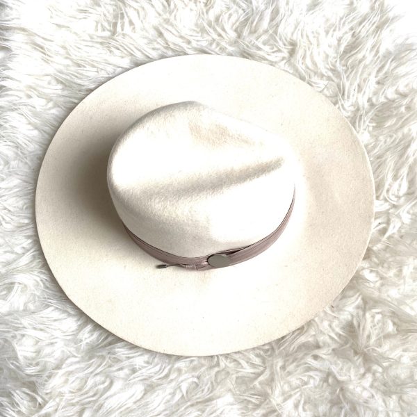 Banana Republic Cream Wool Wide Brim Hat- Size S M Online