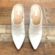 Forever21 White Faux Leather Slip On Block Heels- Size 7.5 For Sale