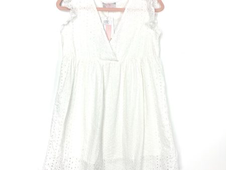 C+D+M White Angel Above Eyelet Dress NWT- Size S on Sale