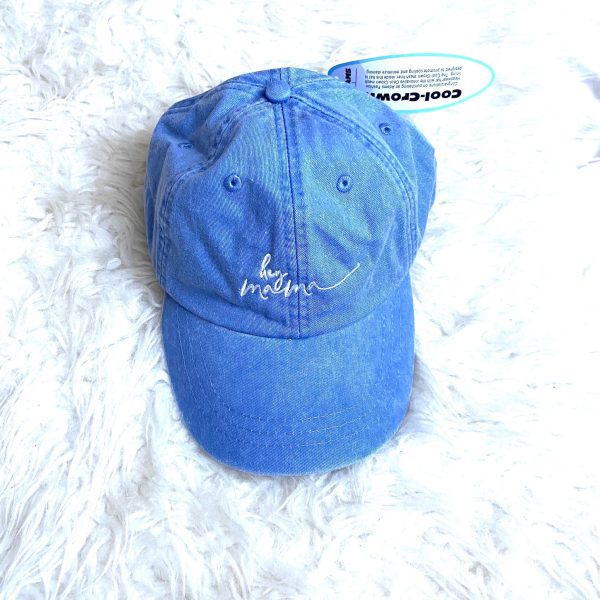 Adams Chambray “hey mama” Hat NWT Fashion