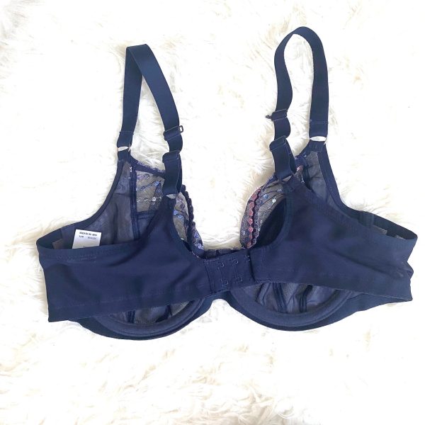 Elomi Navy Colorful Underwire Bra- Size 36DD For Sale