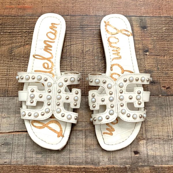 Sam Edelman Ivory Bay Pearl Stud Embellished Sandals- Size 6.5 (See Notes) Online Sale