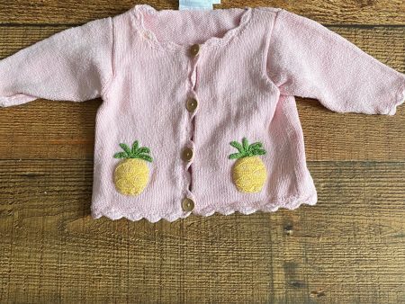 Little English Pink Crochet Pineapple Cardigan Sweater- Size 6M Online Sale