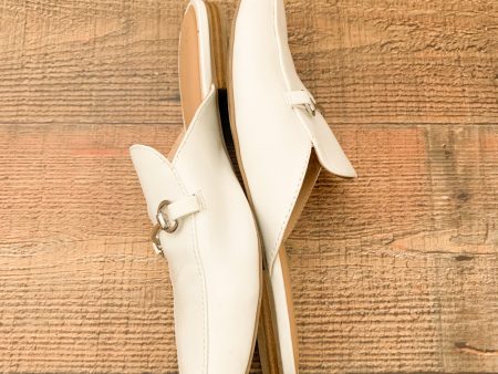 A New Day White Leather Mule- Size 7 (See Notes) Online now