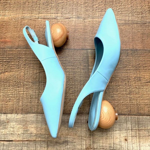 ASOS Blue Slingback Ball Heel Sandals- Size 6 (fit like an 8) Online now