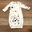 Mason Grey Mini Star Print Elastic Gown with Mittens- Size 0-3M Discount