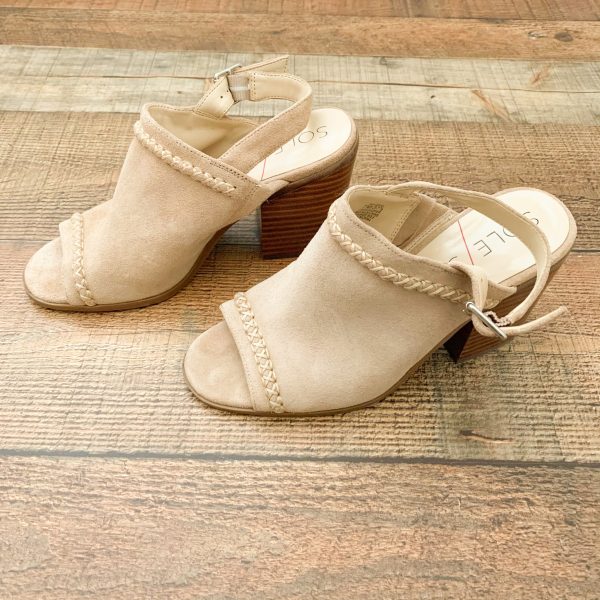 Sole Society Nude Sling Back Shoes- Size 7 Online now