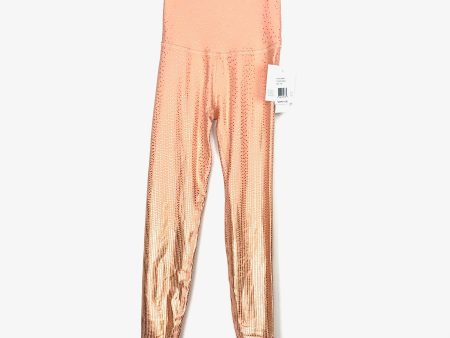 Beyond Yoga Peach With Gold Metallic Dot High Waisted Leggings NWT- Size XS (Inseam 24 ) Sale