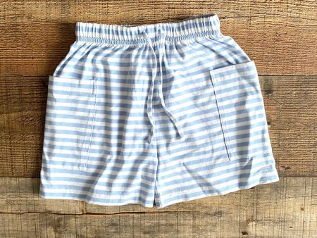 Serendipity Blue & White Striped Drawstring Shorts- Size 12-18M Sale