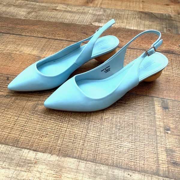 ASOS Blue Slingback Ball Heel Sandals- Size 6 (fit like an 8) Online now