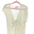 Zara Knit Cream Front Twist Sheer Dress- Size L (see notes) For Cheap