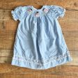 Collection Bebe Blue Smocked Snowman Dress- Size 12M Sale