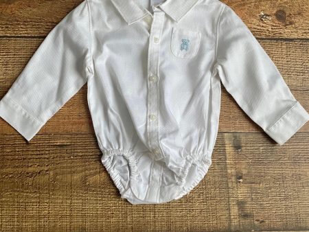 Janie and Jack White Button Up Onesie Top NWT- Size 6-12M(see notes) For Sale