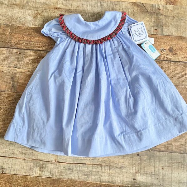 The Bailey Boys Chambray Dress with Plaid Float NWT- Size 18M Online now