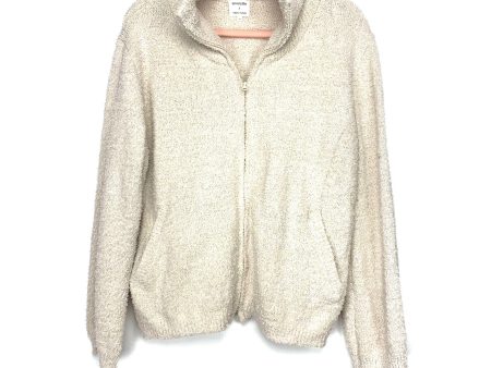 Amaryllis x Ashlee Nichols Cream Plush Zip Up Jacket- Size M Fashion