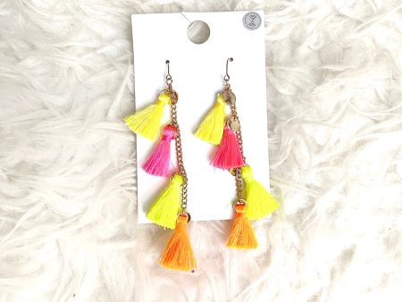 Forever21 Multi Color Tassel Earrings NWT Sale