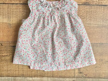 Little English Micro Floral Button Back Top- Size 18M Online