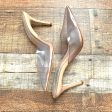 Steve Madden Nude Plastic Front Heel- Size 7.5 Hot on Sale