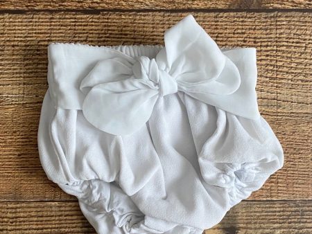 Mayoral White Bow Diaper Cover- Size 1-2M Hot on Sale