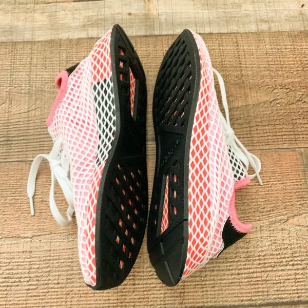 Adidas Chalk Pink Deerupt Netted Sneakers- Size 6.5 Like New Fashion