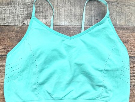 No Brand Mint Green Padded Perforated Back Bra- Size ~L XL (See Notes) For Sale