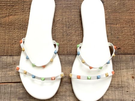 Portland Boot Company White Multicolor Stud Sandals- Size 6.5 (Like New) Supply