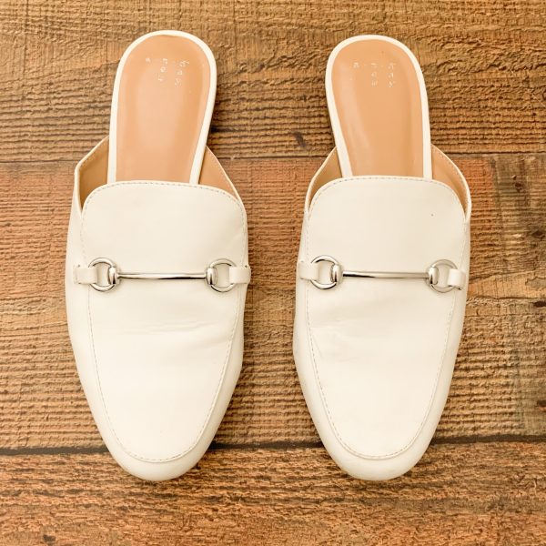 A New Day White Leather Mule- Size 7 (See Notes) Online now