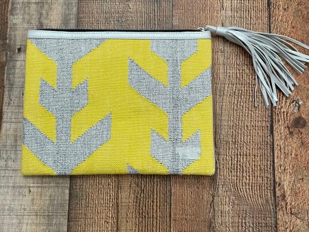 WKND WYFR Yellow & Silver Clutch Cheap