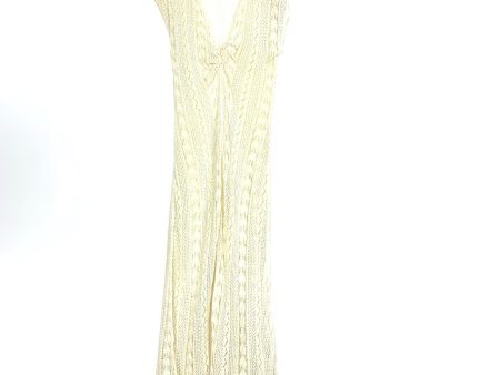 Zara Knit Cream Front Twist Sheer Dress- Size L (see notes) For Cheap