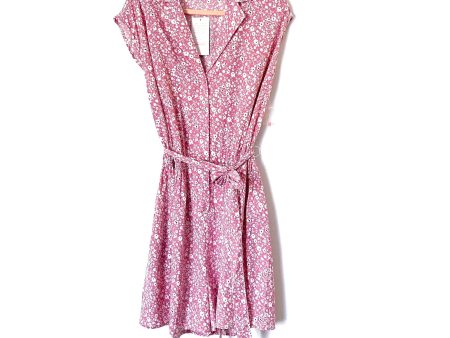 ModCloth Pink Floral Romper NWT- Size 1X Online now