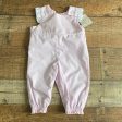 The Beaufort Bonnet Company Pink Jumpsuit with Ruffle Strawberry Trim and Back Bow NWT- Size 0-6M Cheap