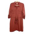 A New Approach Brick Button Up Belted Dress- Size L Sale